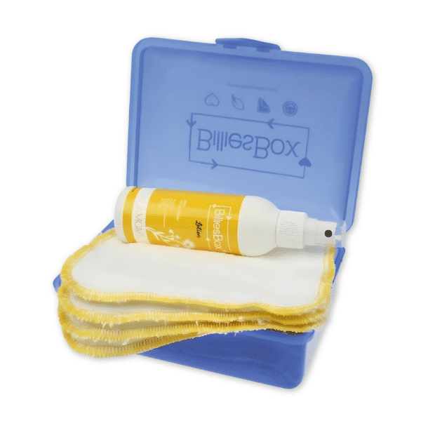 billiebox blauw geel kamille