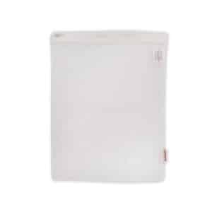 Imse Vimse waszak van 29 x 38 cm in wit met ritssluiting – ideaal voor het bewaren of vervoeren van wasbare luiers of natte kleding.