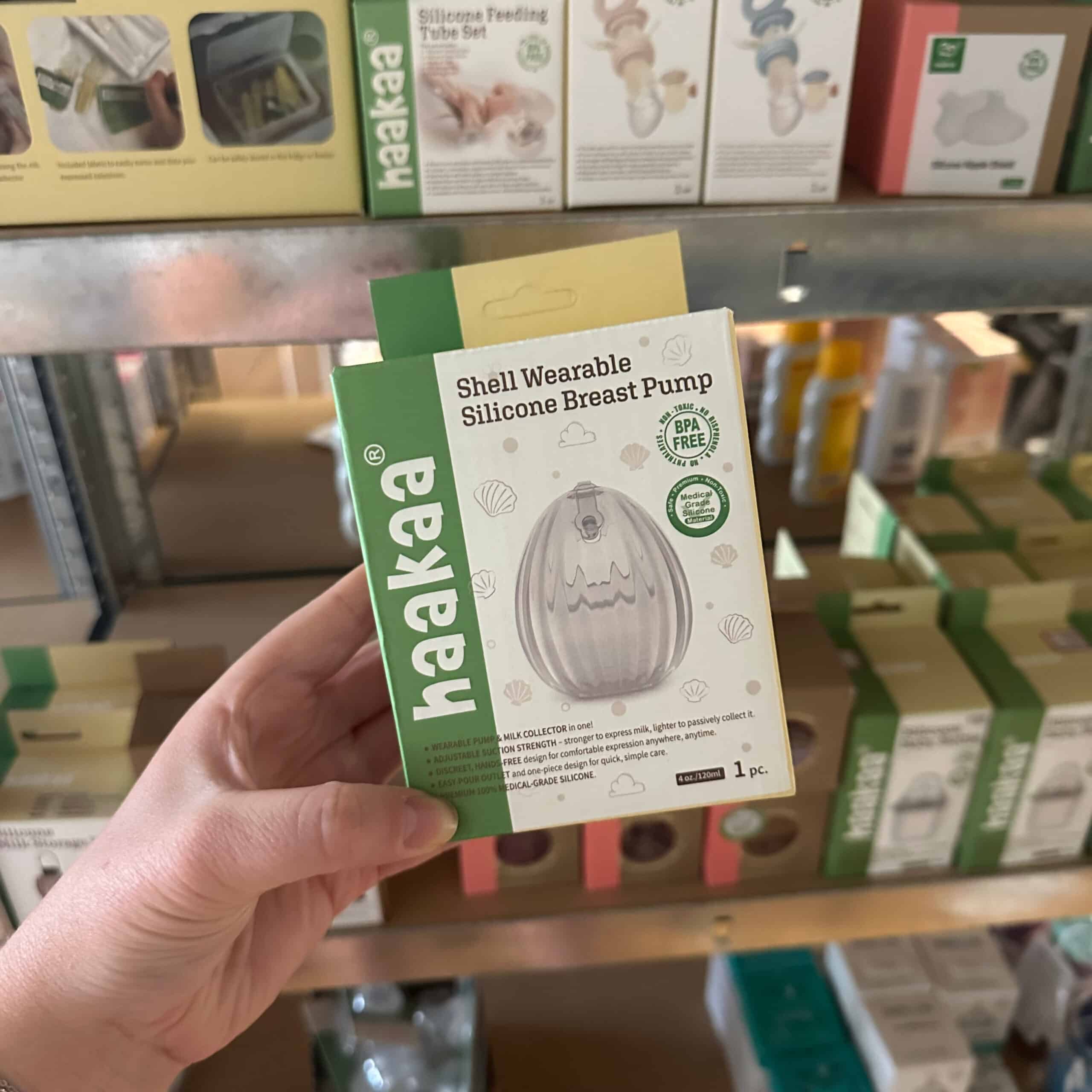 Haakaa draagbare schelp borstkolf – comfortabel moedermelk opvangen zonder morsen