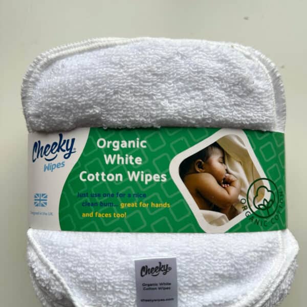 Cheeky Wipes biologisch katoenen doekjes voor het reinigen van billen, handjes en gezicht.