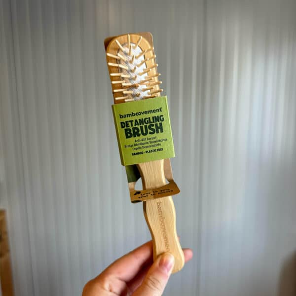 Bamboe haarborstel antiklit van Bamboovement, plasticvrije vegan borstel voor zacht ontklitten zonder trekken