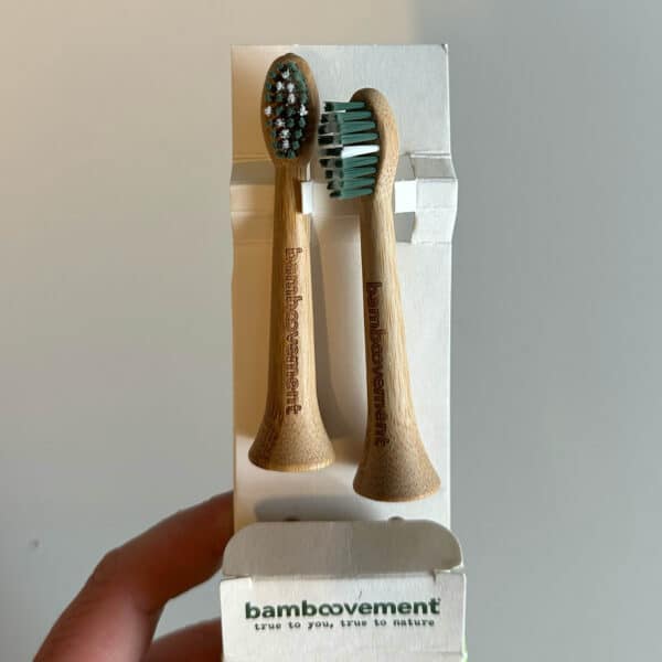 Set van 4 Bamboovement Sonicare opzetborstels van bamboe met plantaardige BPA-vrije borstelharen