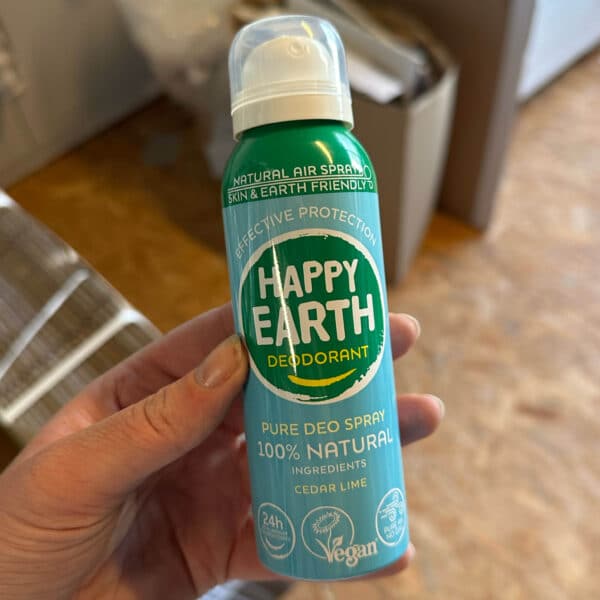 Happy Earth natuurlijke air deodorant Cedar Lime 100 ml