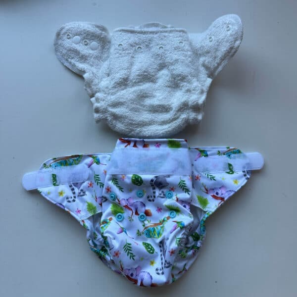 Wasbaar luierpakket van Blümchen met bamboe badstof luiers voor de eerste maanden.
