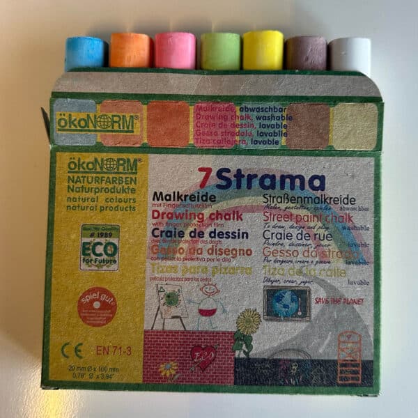 Set stoepkrijt van Ökonorm met 7 vrolijke kleuren