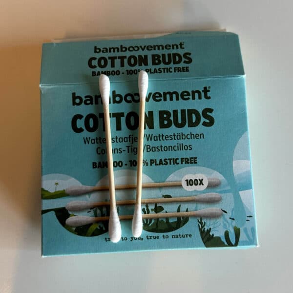 Plasticvrije wattenstaafjes van bamboe 100 stuks