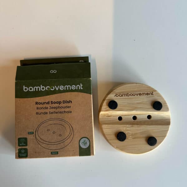 Duurzame Bamboovement zeephouder van bamboe voor zeep