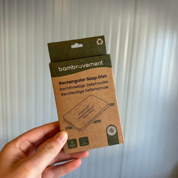 Rechthoekige bamboe zeephouder van Bamboovement voor soapbars