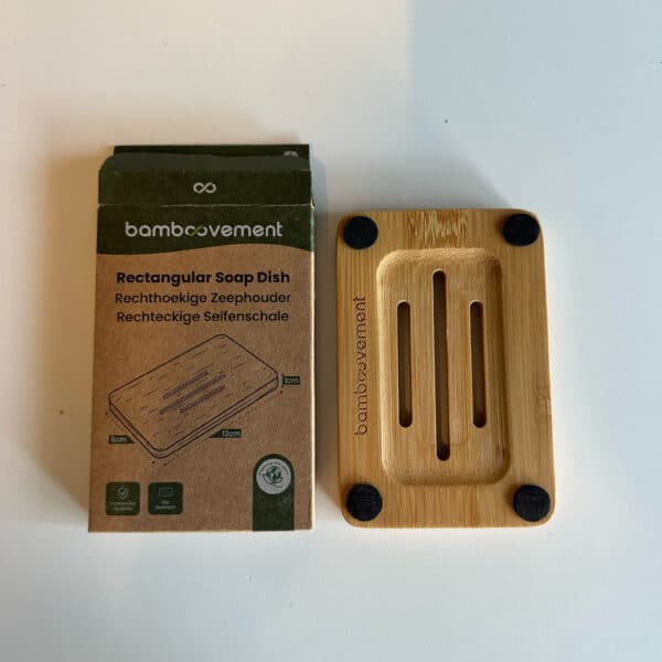 Duurzame Bamboovement zeephouder met antislip onderzijde