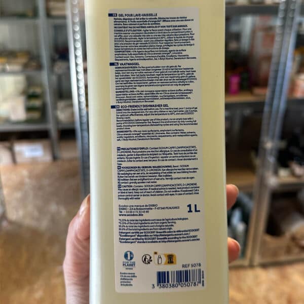 Vloeibaar vaatwasmiddel van Ecodoo met biologische sinaasappelolie