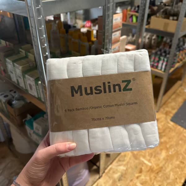 MuslinZ hydrofiele doeken bamboe biologisch katoen wit zachte duurzame multidoeken voor baby verzorging verkrijgbaar bij Pure Start
