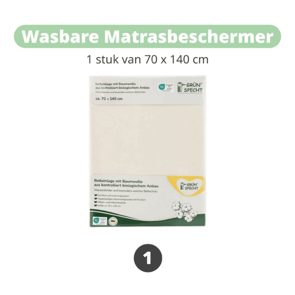 Wasbaar biologisch kraampakket compleet duurzaam kraampakket Pure Start