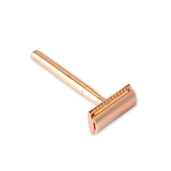 Oceonics Safety Razor in rosé – stijlvol en duurzaam scheermes, plasticvrij en geschikt voor een gladde, milde scheerbeurt.