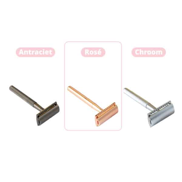 Oceonics Safety Razor in rosé – stijlvol en duurzaam scheermes, plasticvrij en geschikt voor een gladde, milde scheerbeurt.