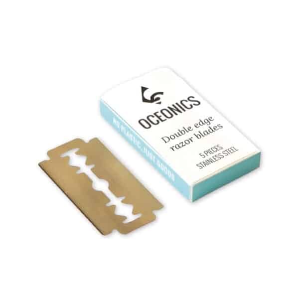 Oceonics Safety Razor navulmesjes – set van 5 roestvrijstalen mesjes voor duurzaam en plasticvrij scheren.