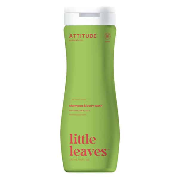 Kindershampoo en douchegel watermeloen van Attitude. Geschikt voor bad en douche.
