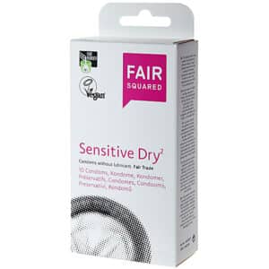 Fair Squared Condooms Sensitive Dry, zonder glijmiddel.