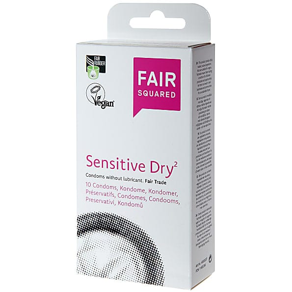 Fair Squared Condooms Sensitive Dry, zonder glijmiddel.