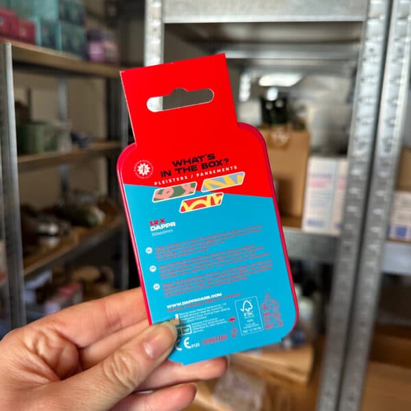 Bamboe pleisters graffiti 12 vellen van Dappr duurzame en huidvriendelijke pleisters voor kinderen en volwassenen