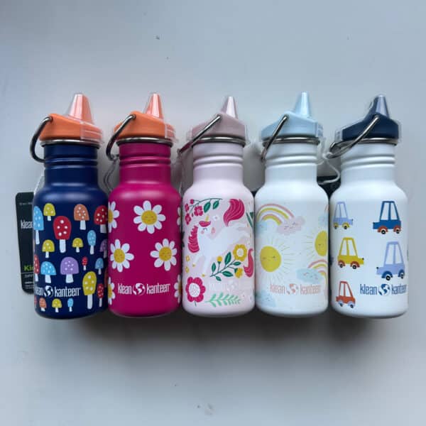 Klean Kanteen Kid RVS drinkfles met tuit 355 ml Hawaiian Ocean duurzame lekvrije drinkfles voor kinderen