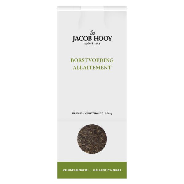 Jacob Hooy Borstvoedingskruiden te gebruiken als thee ter ondersteuning van je borstvoeding.