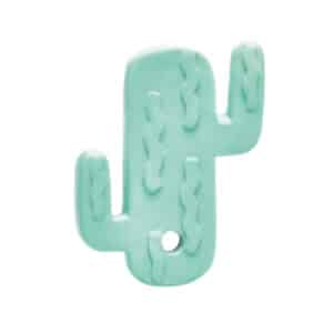 Detail van duurzaam bijtspeeltje cactus van natuurlijk rubber