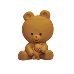 Eco bijtspeeltje mama beer voor baby’s, gemaakt van 100% natuurrubber