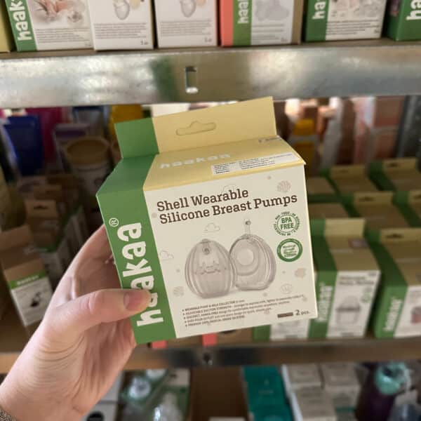 Haakaa draagbare schelp borstkolf lekschaal set van 2 x 75 ml – lekvrije en herbruikbare borstkolf voor moeders – Pure Start