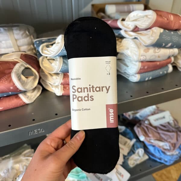 Imse Vimse wasbaar maandverband in diverse kleuren – comfortabel, ademend en duurzaam alternatief voor wegwerpmaandverband