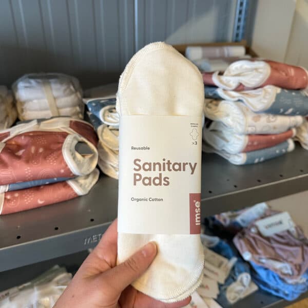 Imse Vimse wasbaar maandverband in diverse kleuren – comfortabel, ademend en duurzaam alternatief voor wegwerpmaandverband