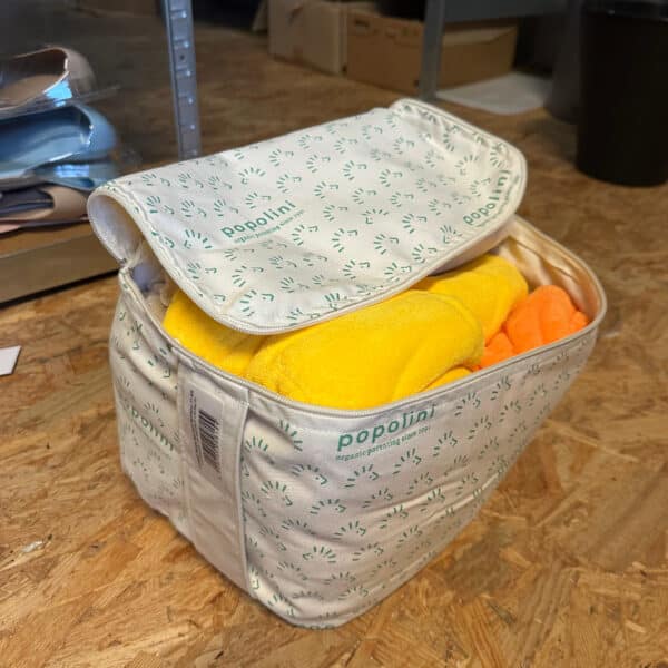 Wasbare luiers set Panda 3–15 kg in assorted colors van Popolini – complete herbruikbare luierkit voor baby’s van geboorte tot zindelijkheid.