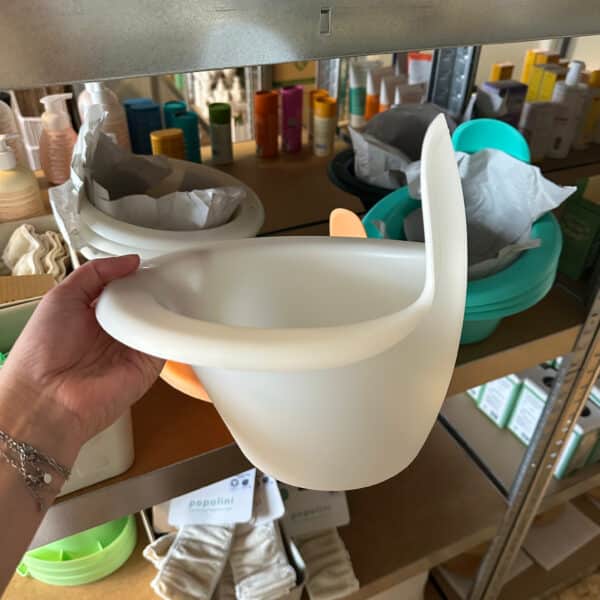 Easypisi BZC plaspotje wit – ongeverfd en ergonomisch babypotje, ideaal voor zindelijkheidstraining vanaf de eerste maanden.