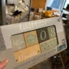 Mijlpaal blokken hout Olive van Label Label – houten milestone blokken voor babyfoto’s en herinneringen.
