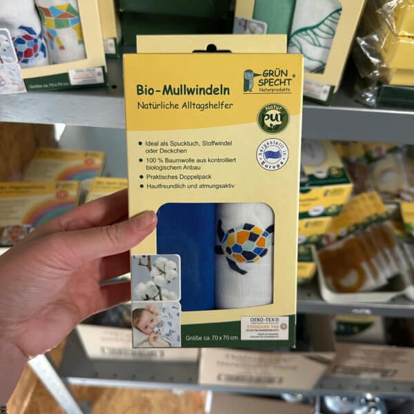 Grünspecht biologische hydrofiele luiers Sea Animals – zachte doeken van biologisch katoen met zeedierenprint.