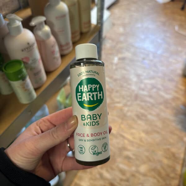 Happy Earth Face & Body Olie 150 ml – natuurlijke lichaamsolie en gezichtsolie voor droge en gevoelige huid