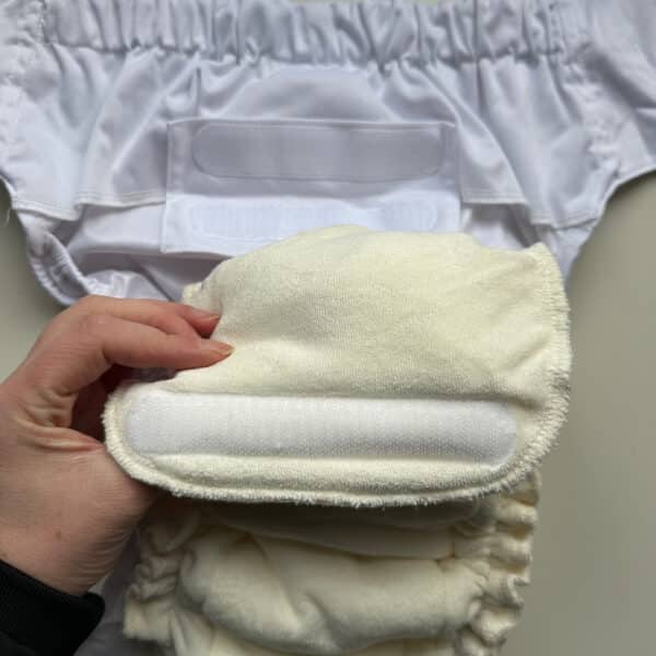 Blümchen overbroek voor wasbare luier – maat junior/volwassene wit