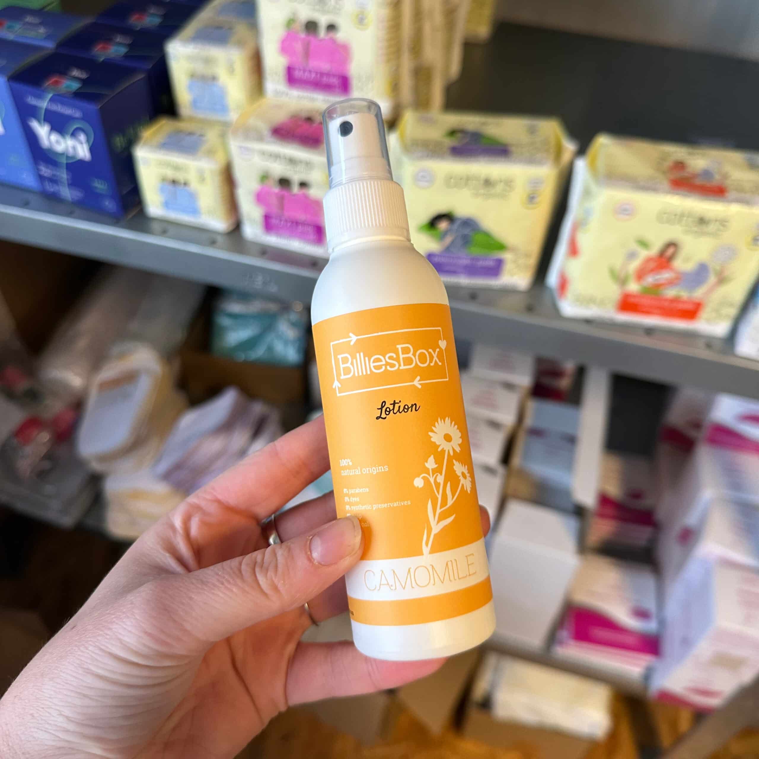 BilliesBox lotion kamille verschoningsspray – natuurlijke en zachte babyverzorging kopen bij Pure Start