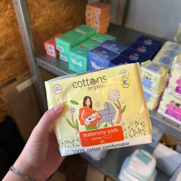 Cottons biologisch kraamverband zacht ademend en hypoallergeen verband van biologisch katoen voor na de bevalling verkrijgbaar bij Pure Start