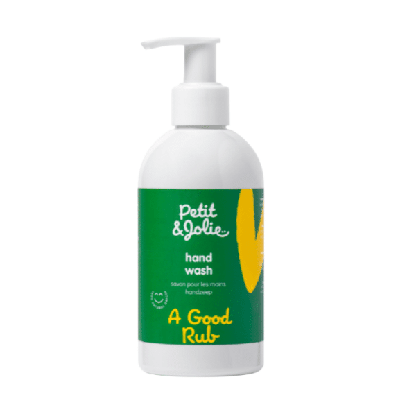 Natuurlijke handzeep van Petit Jolie in doseerfles.