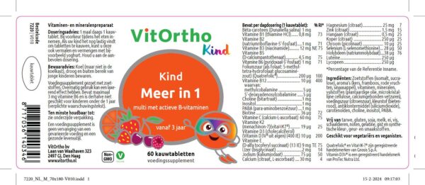Label van Vitortho meer in 1 kind
