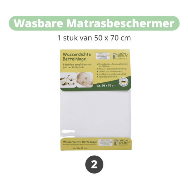 Duurzaam kraampakket thuisbevalling met biologisch katoen en wasbare producten