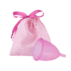 Ladycup menstruatiecup roze met zakje.