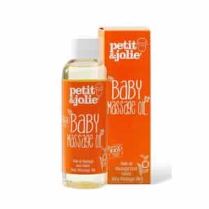 Petit&Jolie Baby Massage- en huidolie flesje en verpakking