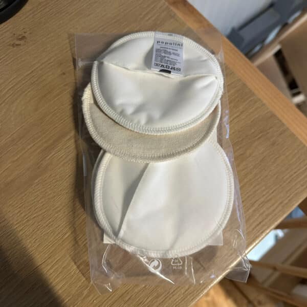 Popolini wasbare gevormde zoogkompressen van biologisch katoen, 6 stuks