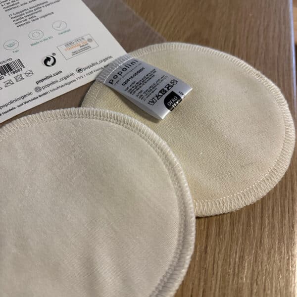 Popolini zoogkompressen van zijde en wol, 2 stuks, zacht en natuurlijk voor gevoelige borsten