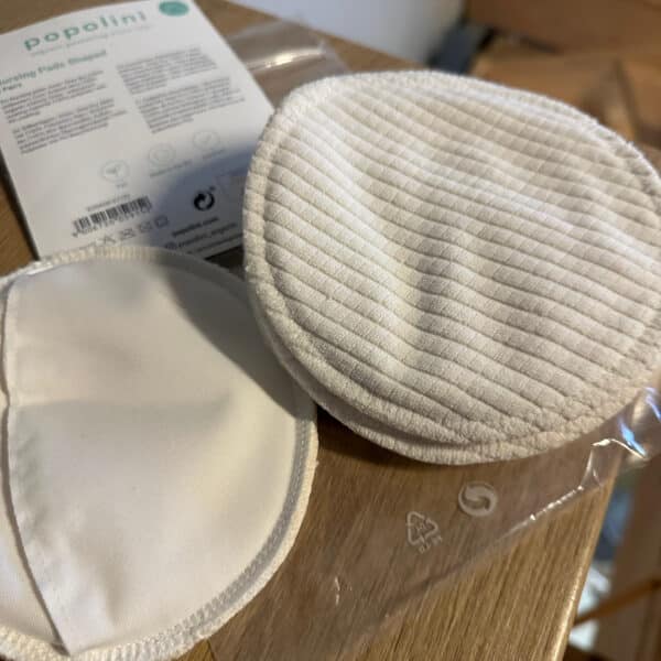 Popolini wasbare gevormde zoogkompressen stay dry van biologisch katoen, 6 stuks