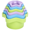 Green Toys stapeltoren in elkaar gestapeld.