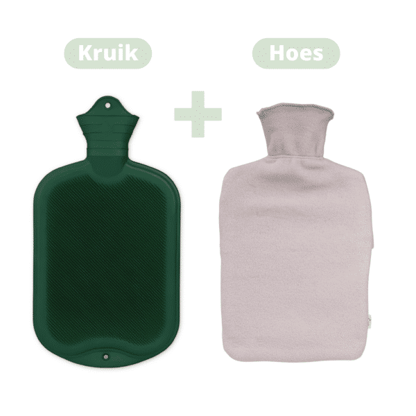 Grunspecht natuurrubber kruik van 2 liter met biologische hoes, duurzaam en warmhoudend, ideaal voor comfort en ontspanning.