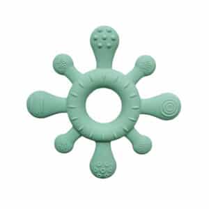 Summerville Organic bijtspeeltje Coral van siliconen – groen baby bijtspeeltje