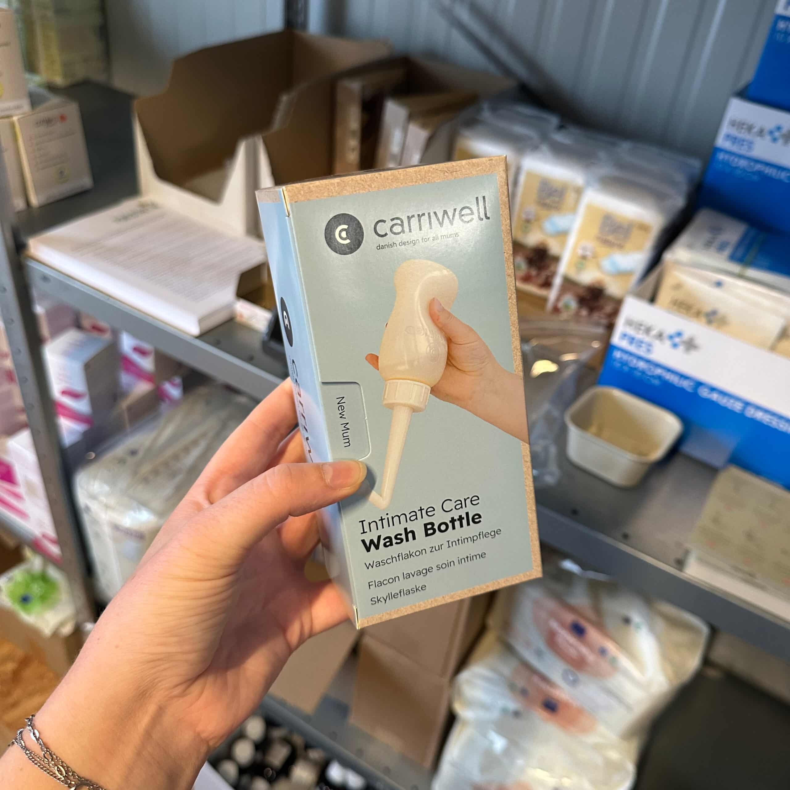 Carriwell perineum spoelfles – zachte en hygiënische verzorging na de bevalling, ideaal voor de kraamperiode, verkrijgbaar bij Pure Start